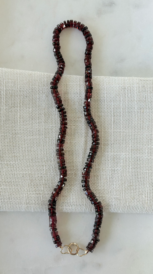 Garnet Knotted Gemstone Necklace image 0