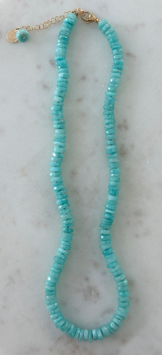 Amazonite knotted Necklace  image 1