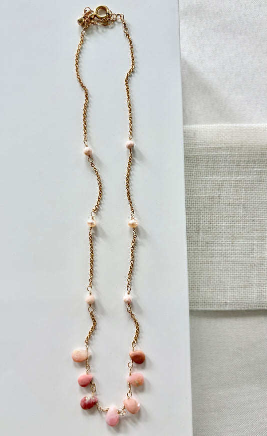 Pink Opal Jenna Necklace