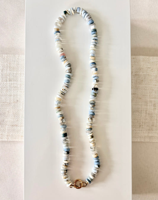 Knotted Peruvian Opal Necklace