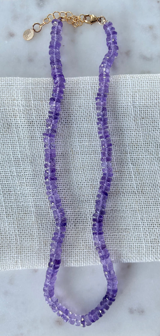 Deep Amethyst Knotted Gemstone Necklace image 0